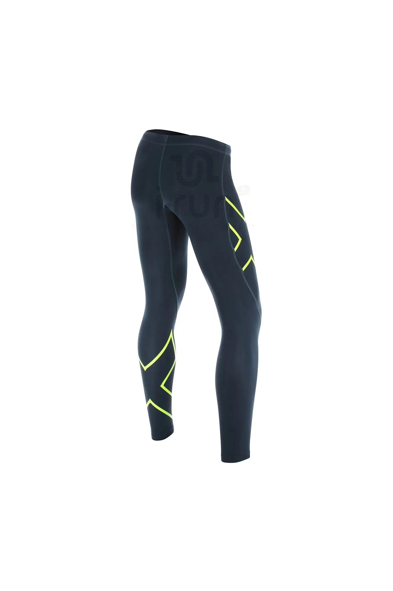 2XU Core Compression Tights, Laufhose, Herren Black/Yellow