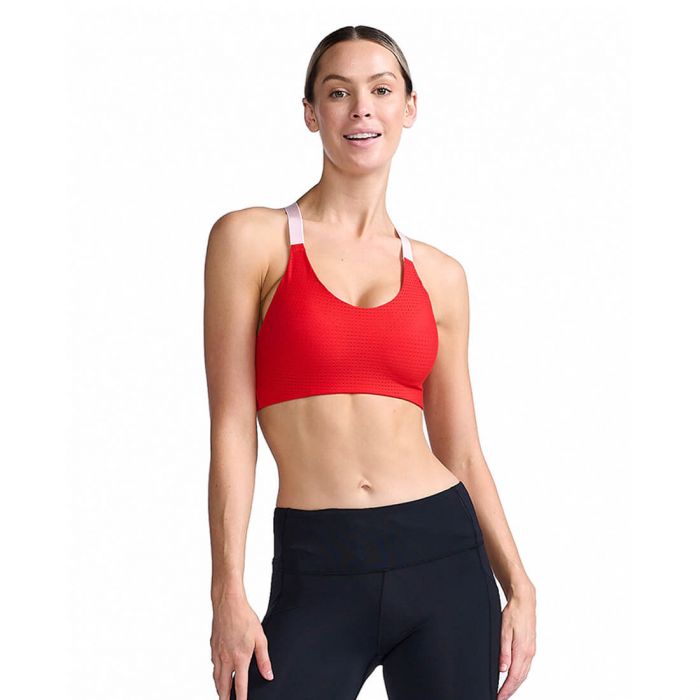 2XU Aero Medium Impact Bra, Damen, rot