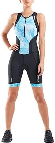 2XU Perform Front Zip Trisuit, Damen, Turbulence/Aqua Mirage