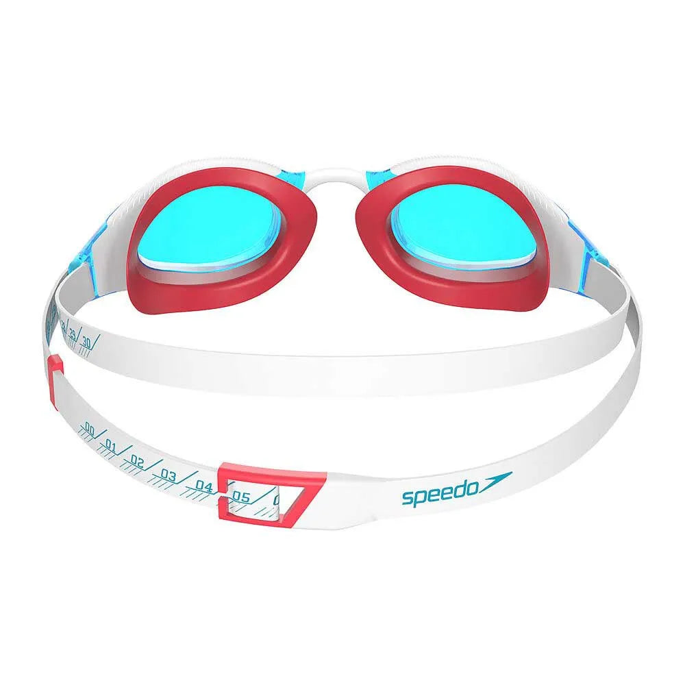 Speedo Fastskin Hyper Elite Mirror, Schwimmbrille, Blue/White/Red