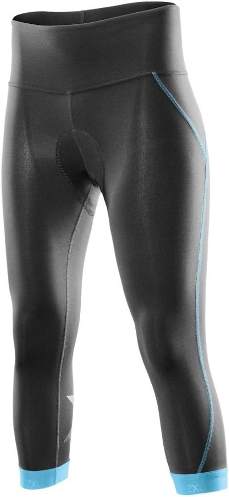 2XU 3/4 Cycle Compression Tights, Damen, schwarz/azur