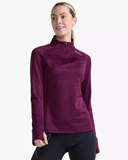 2XU Ignition 1/4 Zip, Jacket, Damen, Beet/Silver Reflective