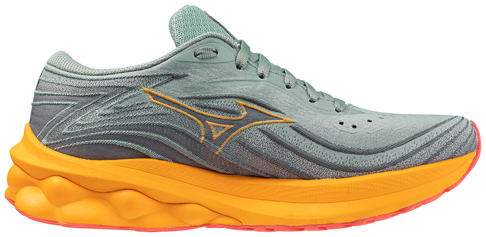 MIZUNO Wave Skyrise 5, Damen, Abyss / Dubarry / Carrot Curl