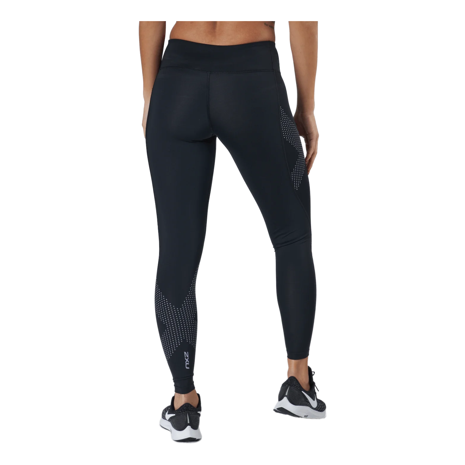 2XU Damen Mid-Rise Compression Tights, Black/Lavendust