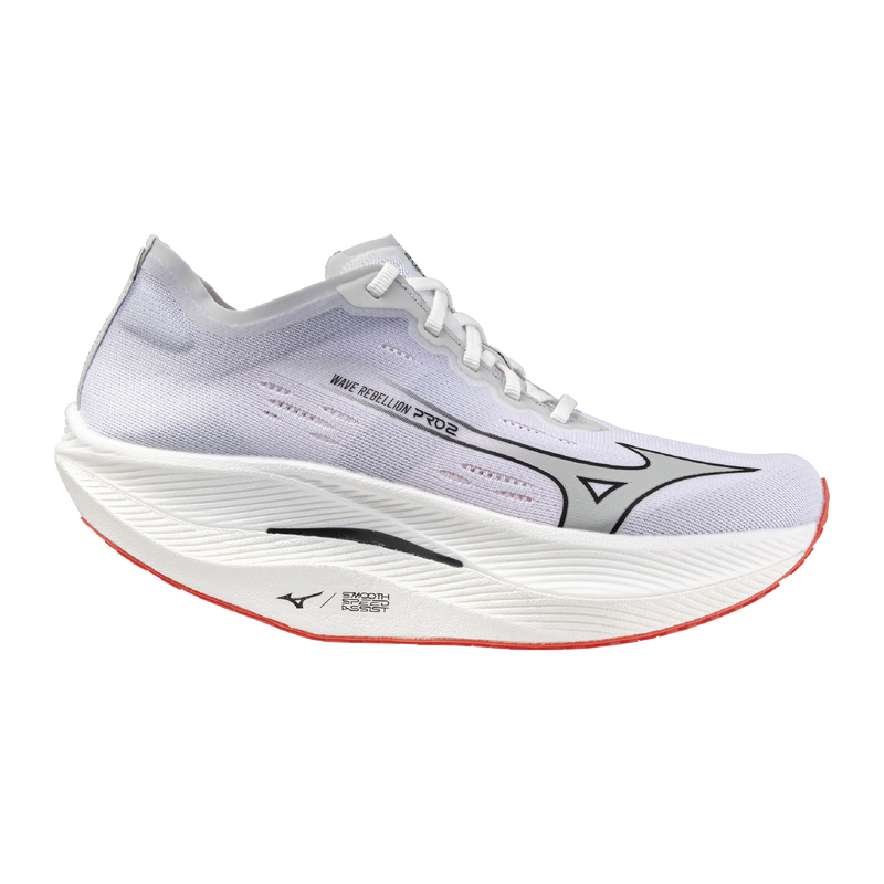 MIZUNO Wave Rebellion Pro 2, Damen, White / Harbor Mist / Cayenne