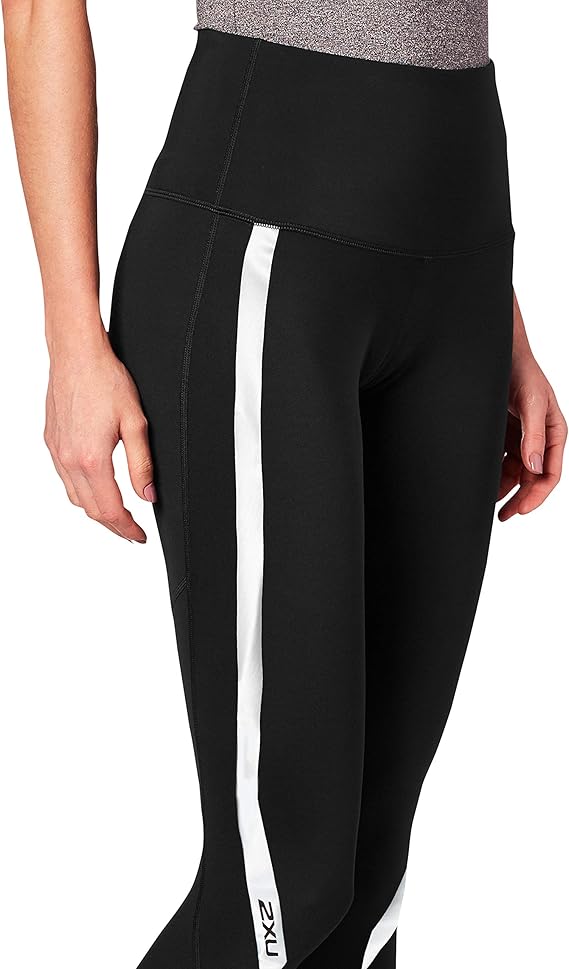 2XU Hi-Rise Compression Tights, Damen, Laufhose, Black/Silver