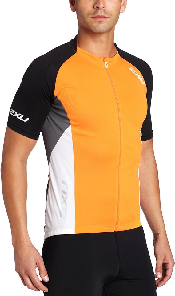 2XU Road Comp Jersey, Radtrikot, Herren, grau/orange