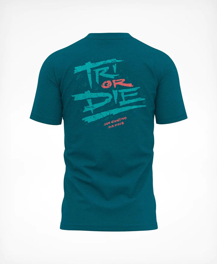 Huub Tri Or Die T-Shirt Teal, Herren, blau