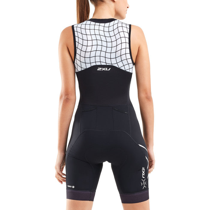 2XU Compression TriSuit, Damen, schwarz/chrom