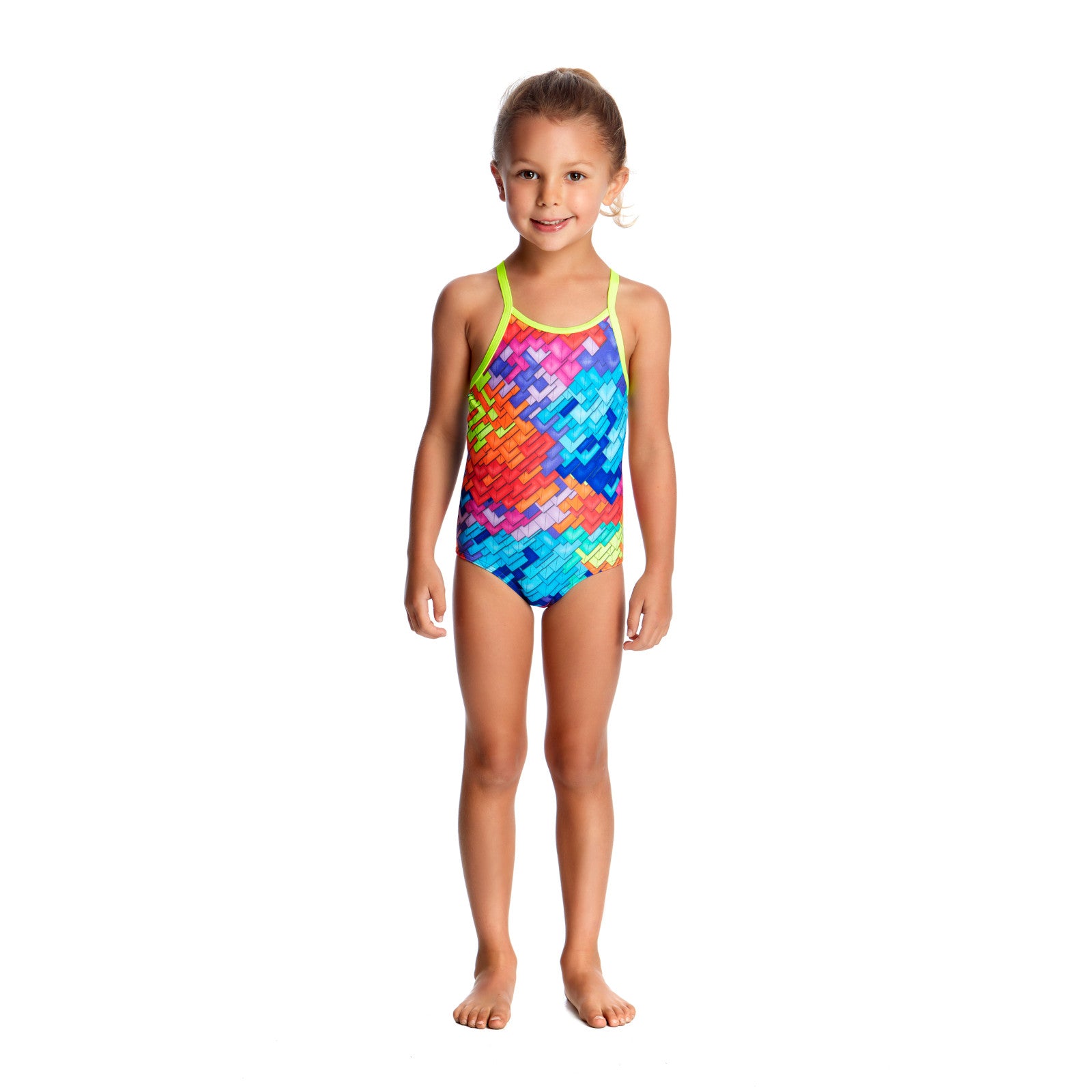 Way Funky Funkita, Printed One Piece Layer Cake, Badeanzug, Kinder