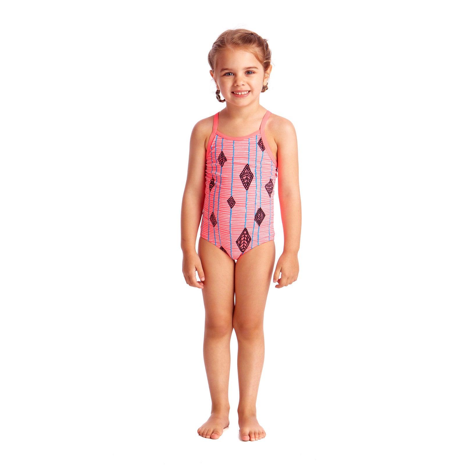 Way Funky Funkita, Toddler Grils Printed One Piece Flying High, Badeanzug, Kinder