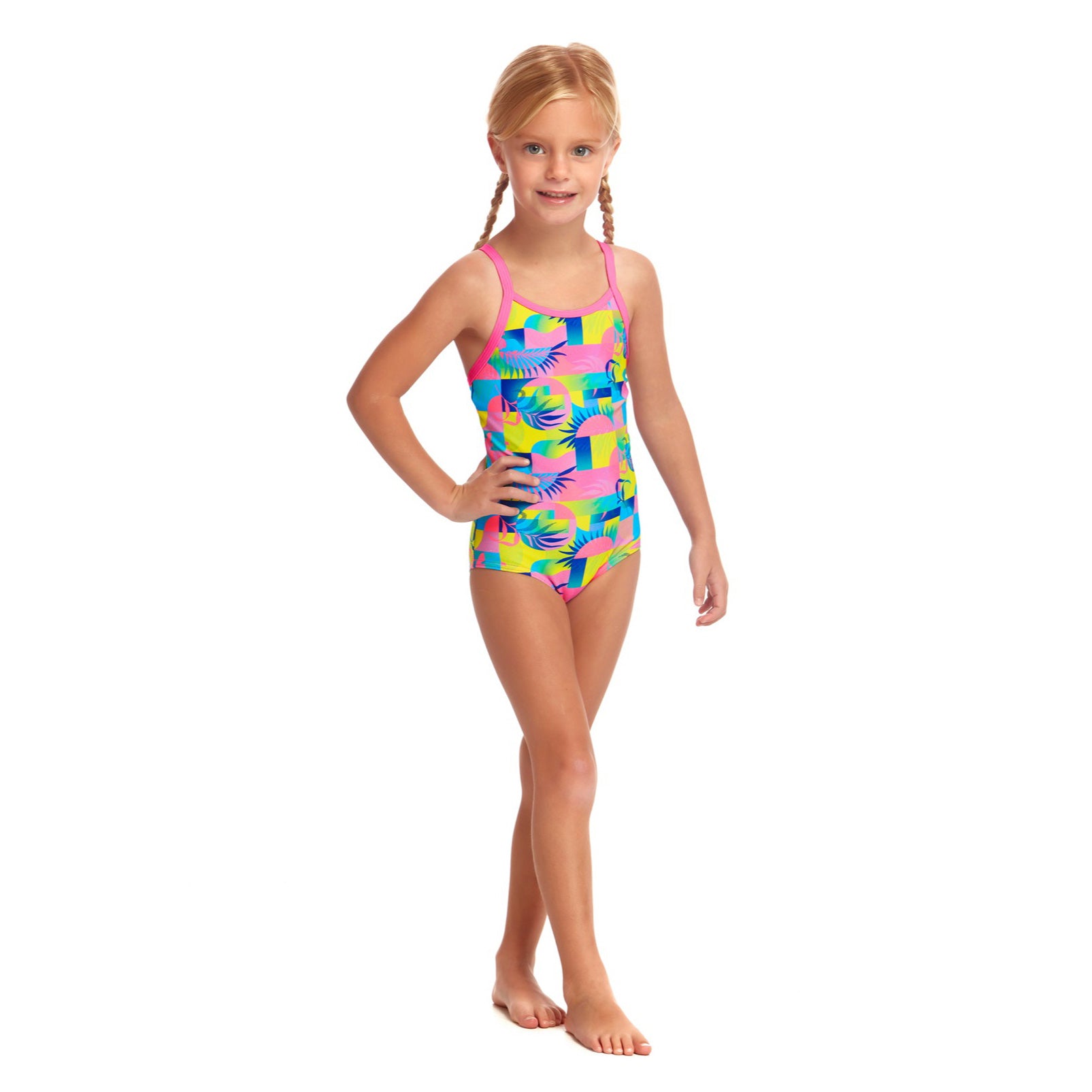 Way Funky Funkita, Printed One Piece Sunkissed, Badeanzug, Kinder