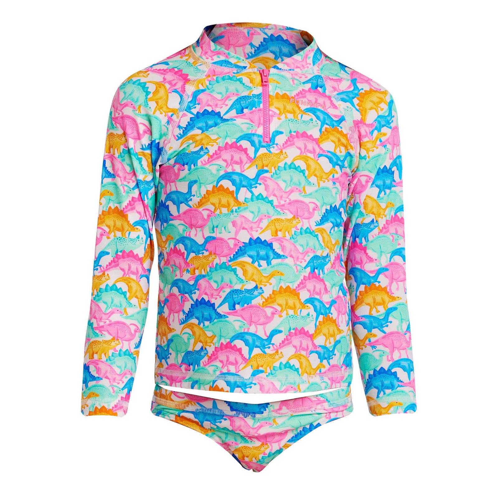 Way Funky Funkita, Zippy Rash Vest Minisaurus, Langarm - Badeoberteil, Kinder