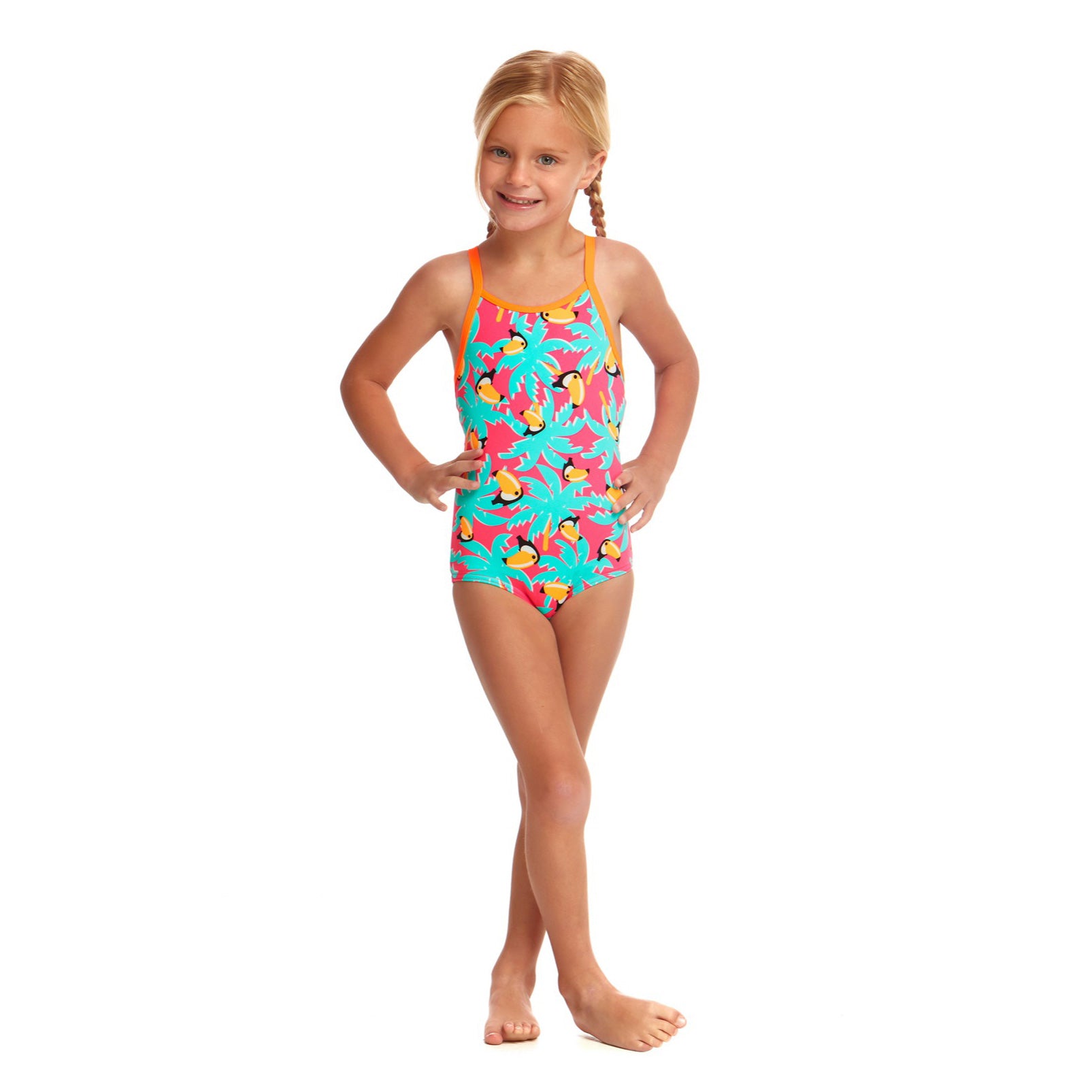 Way Funky Funkita, Eco One Piece Toucan Tango, Badeanzug, Kinder