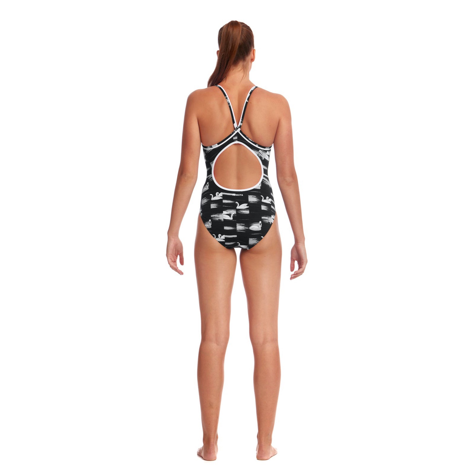 Way Funky Funkita Diamond Back One Piece Black Swan, Badeanzug, Damen