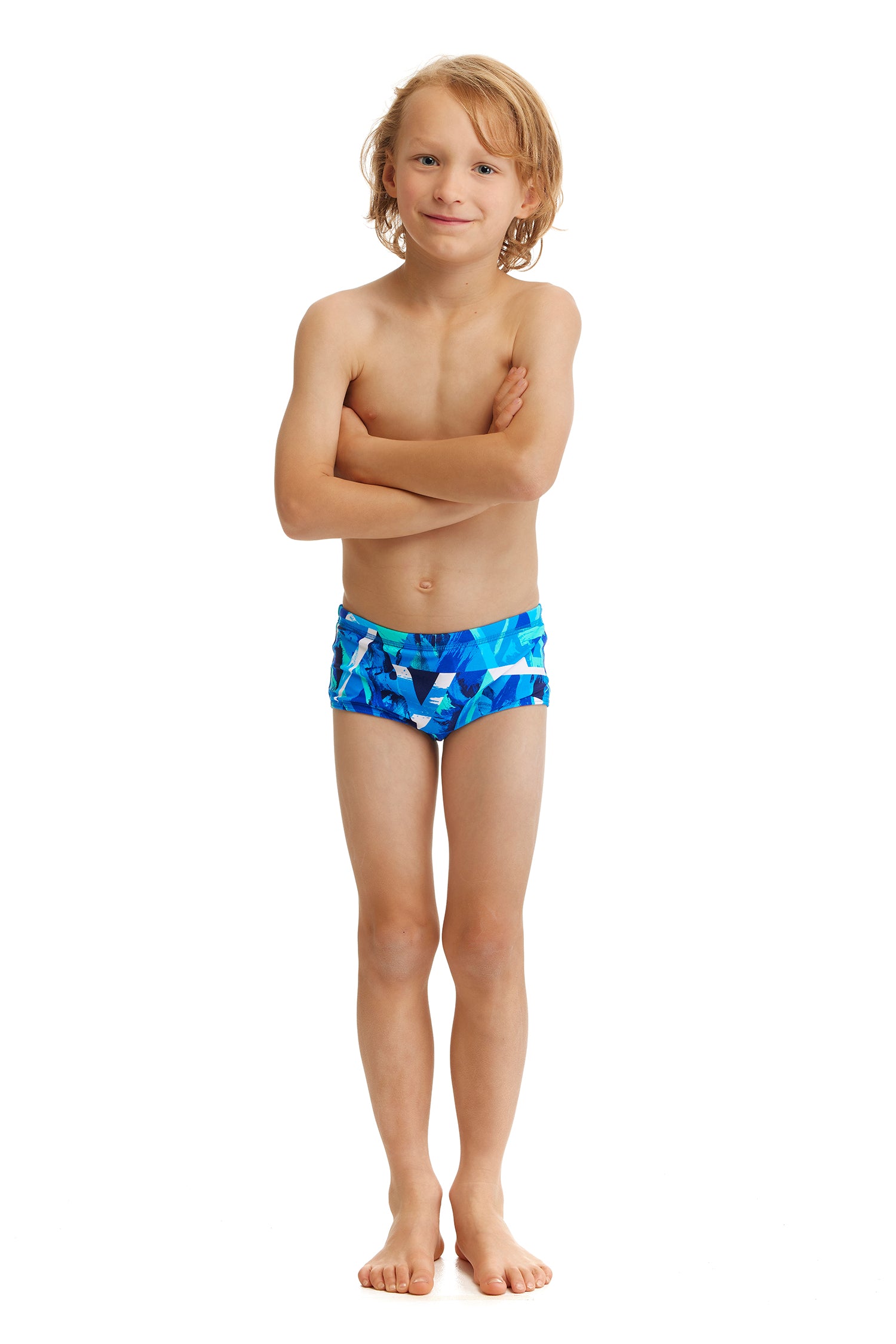 Way Funky, Funky Trunks, Printed Trunks Bashed Blue, Badehose, Kinder