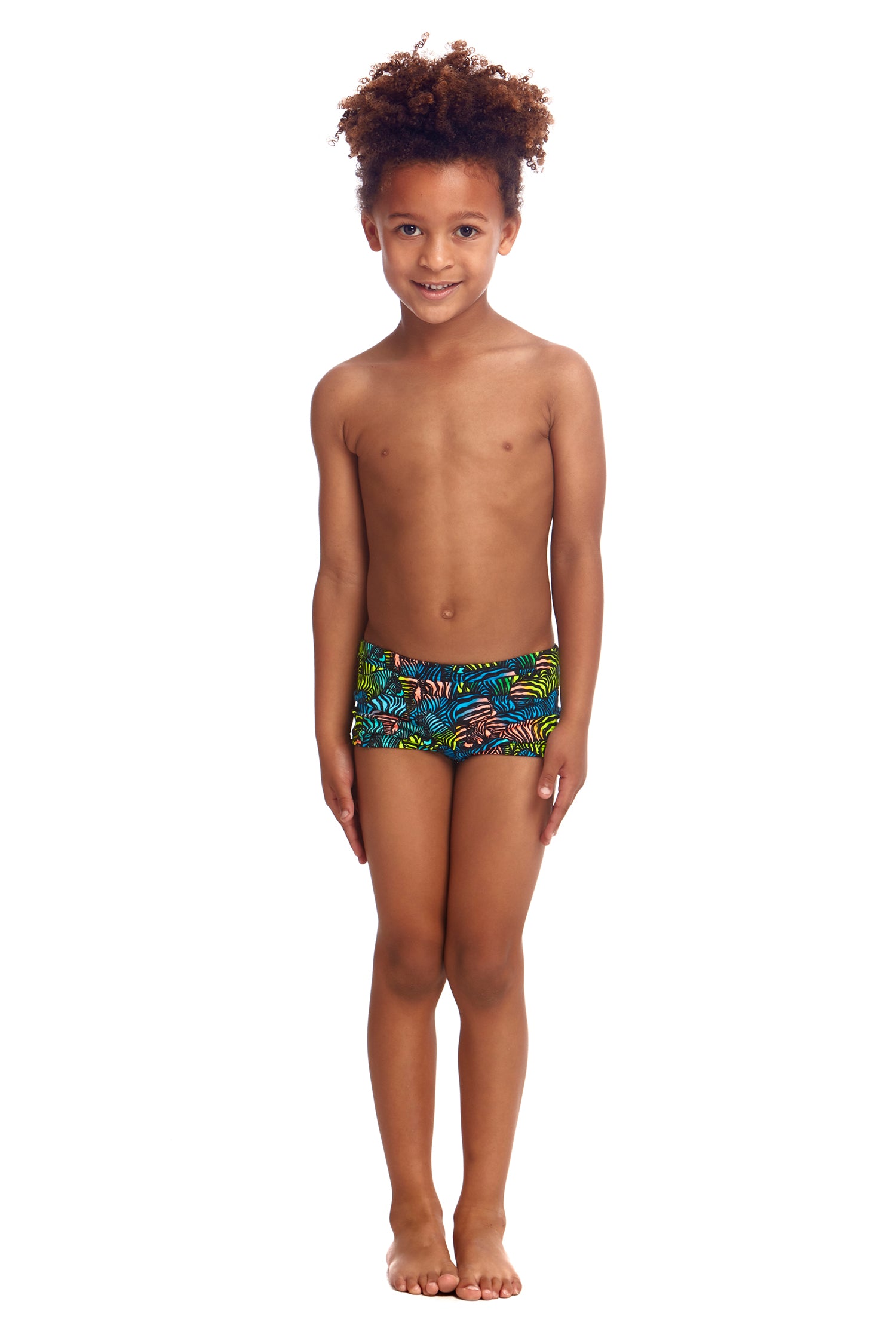 Way Funky, Funky Trunks, Toddler Boys Eco Square Trunks Colour Run, Badehose, Kinder