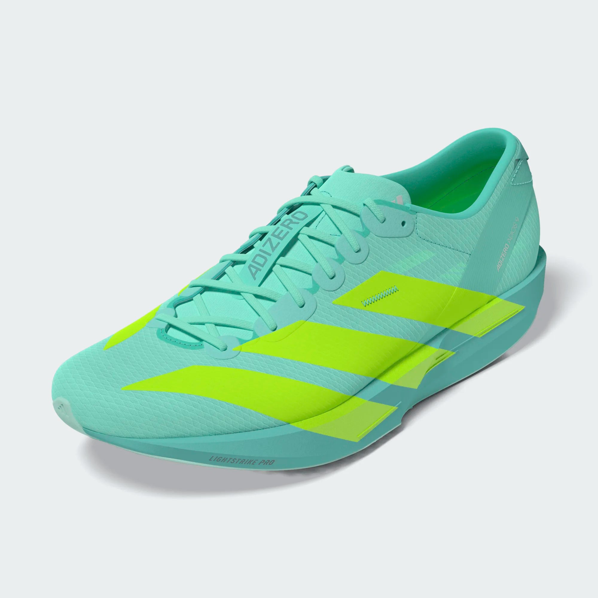 Adidas ADIZERO ADIOS 9, Laufschuh, Herren, Flash Aqua/Lucid Lemon/Zero Mint