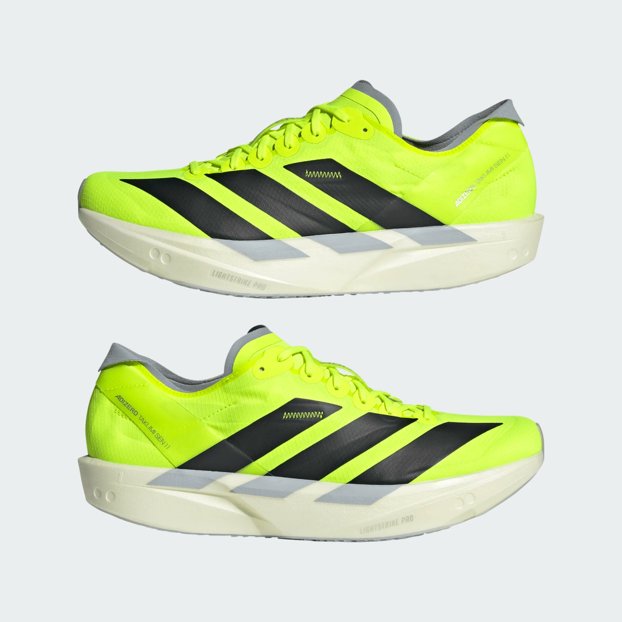 Adidas ADIZERO TAKUMI SEN 11, Laufschuh, Herren, Lucid Lemon/Core Black/Halo Silver