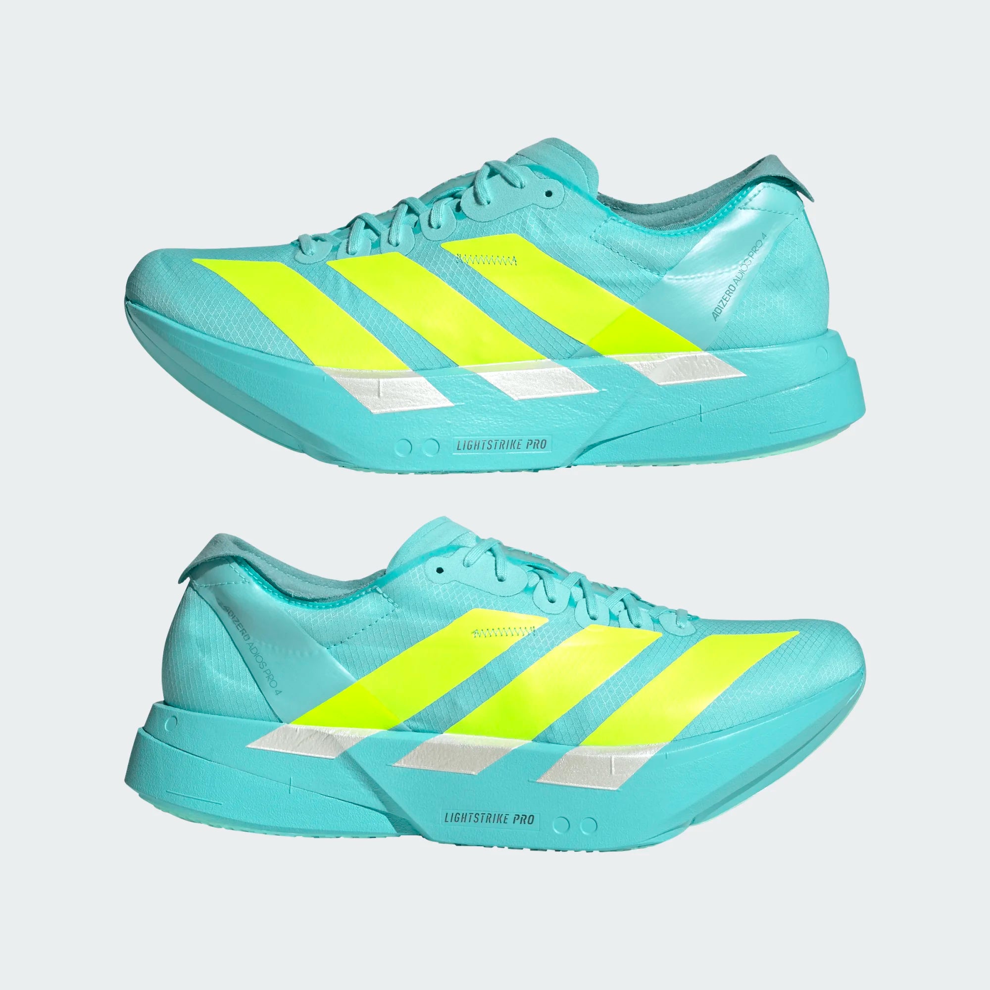 Adidas ADIZERO ADIOS PRO 4, Laufschuh, Herren, Flash Aqua / Lucid Lemon / Mint Ton