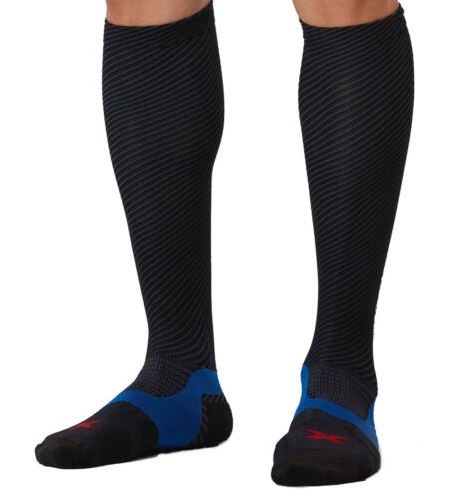 2XU Elite Lite X-Lock Compression Socken,Herren, Black/Schwarz