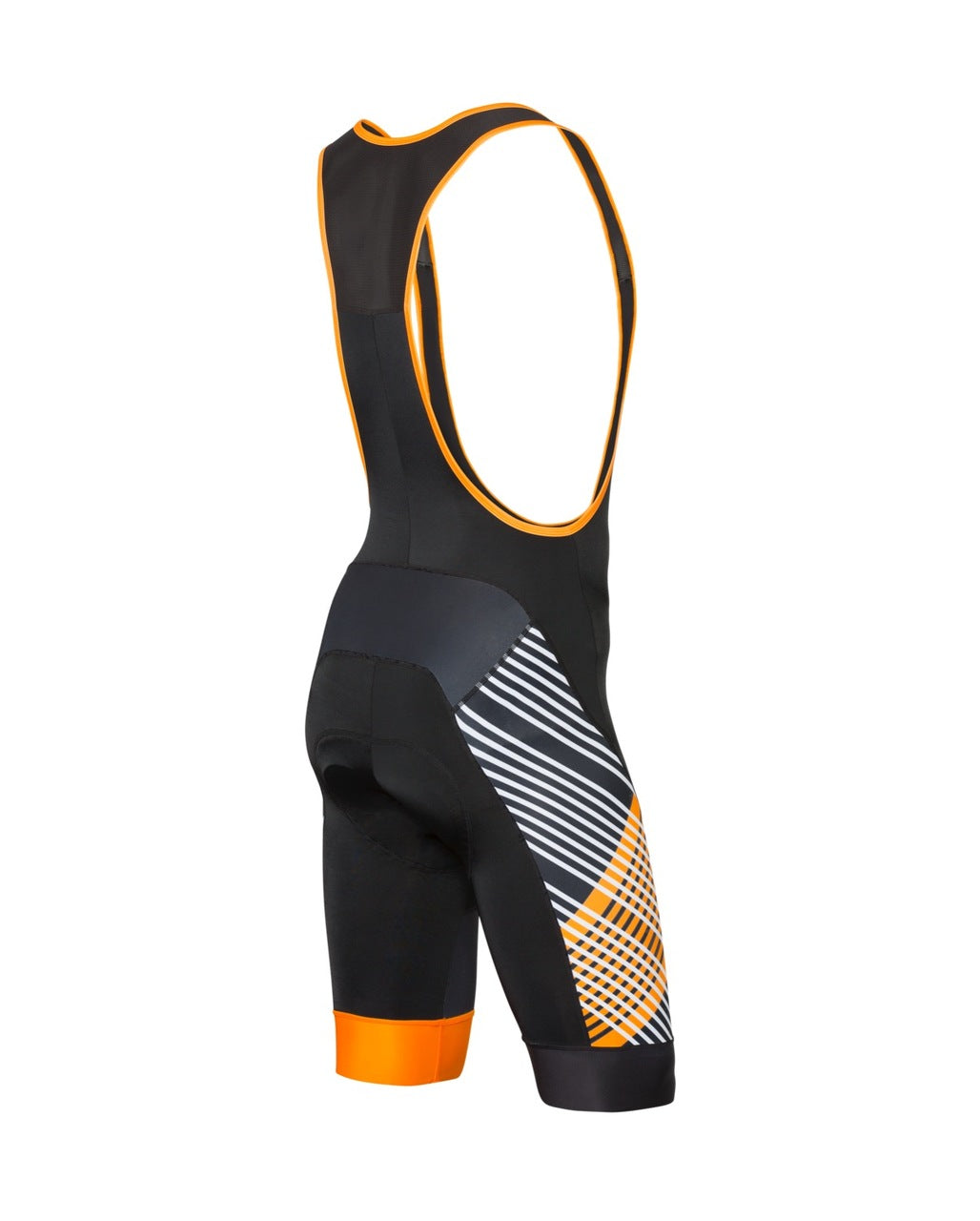 2XU Sub Cycle Bib Shorts, Rad-Trägerhose, Herren, Black/Criss Cross Orange