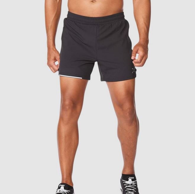 2XU Aero 5inch Shorts, Herren, Black/Silver Reflective