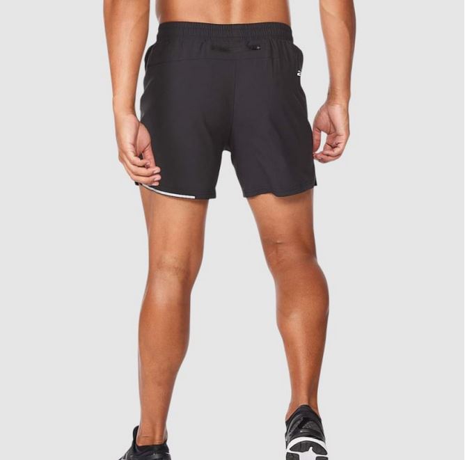 2XU Aero 5inch Shorts, Herren, Black/Silver Reflective