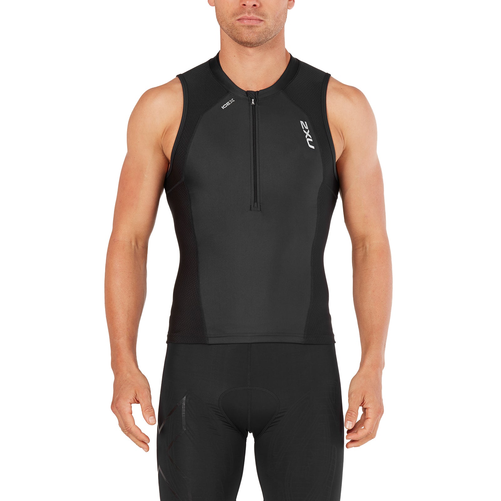 2XU Compression Tri Singlet, Herren, schwarz