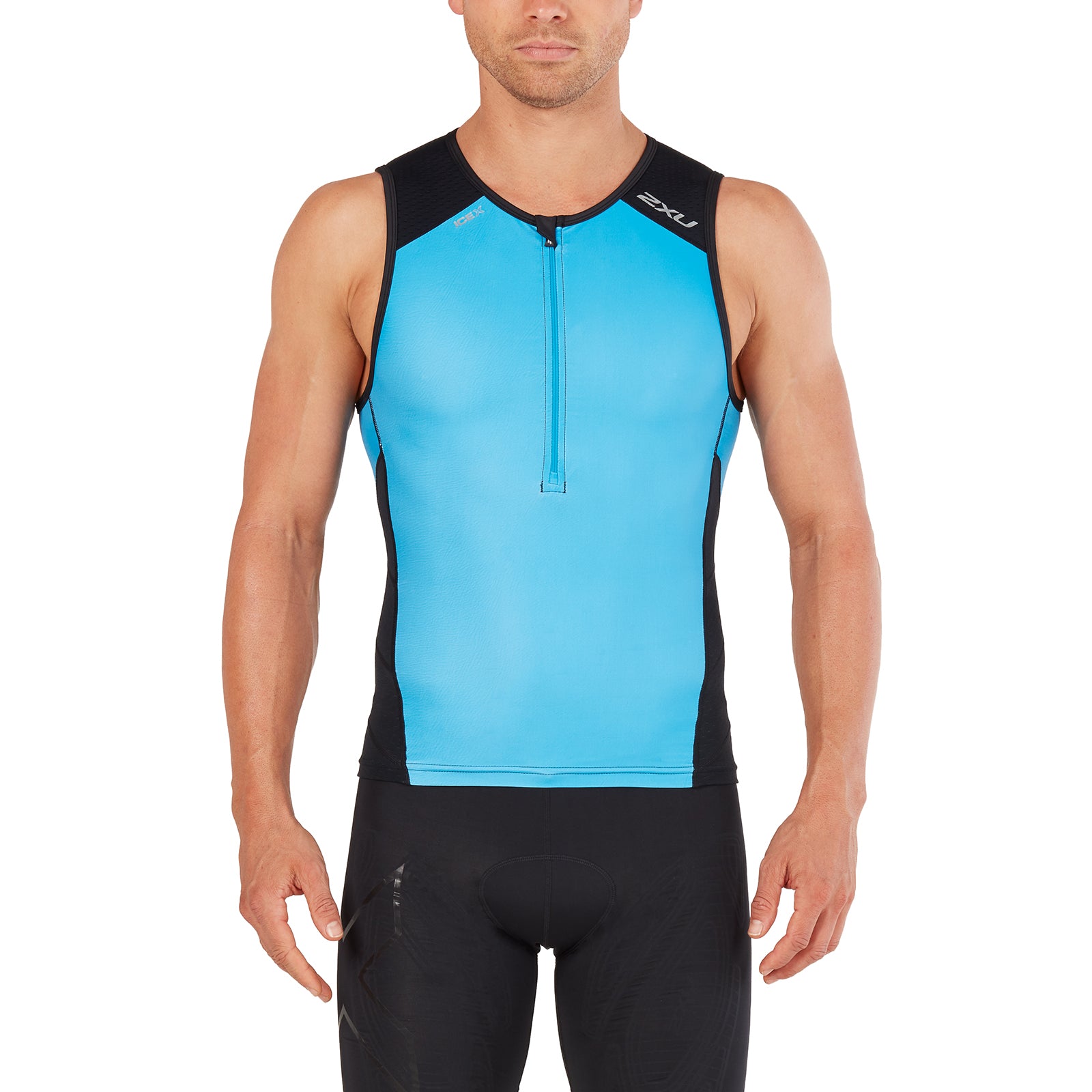 2XU Perform Tri Singlet, Herren, schwarz/blau