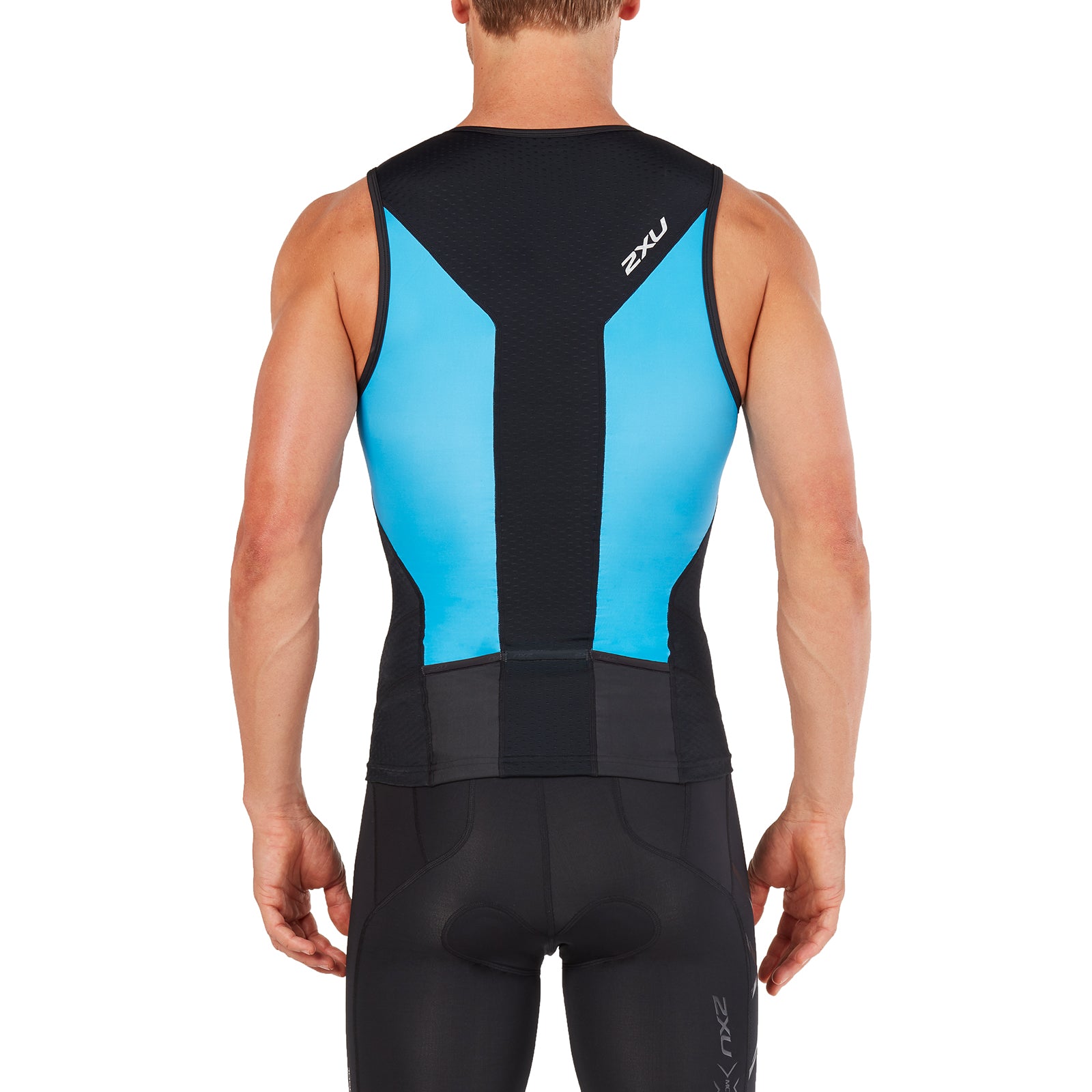 2XU Perform Tri Singlet, Herren, schwarz/blau