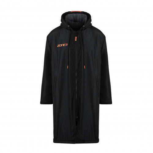 Zone3 Recycled Parka Robe, Black/Orange