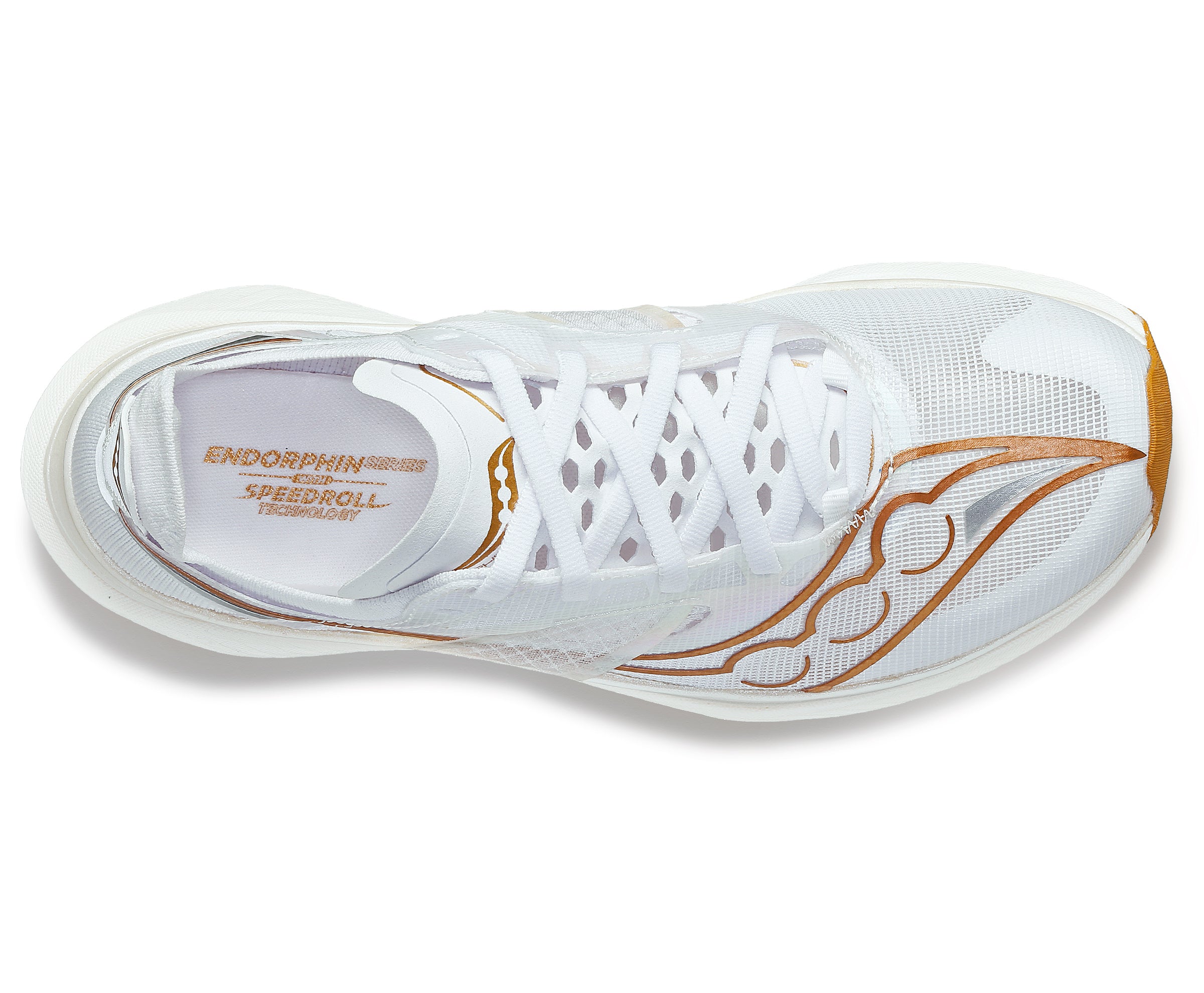 Saucony Endorphin Elite, Damen, White/Gold