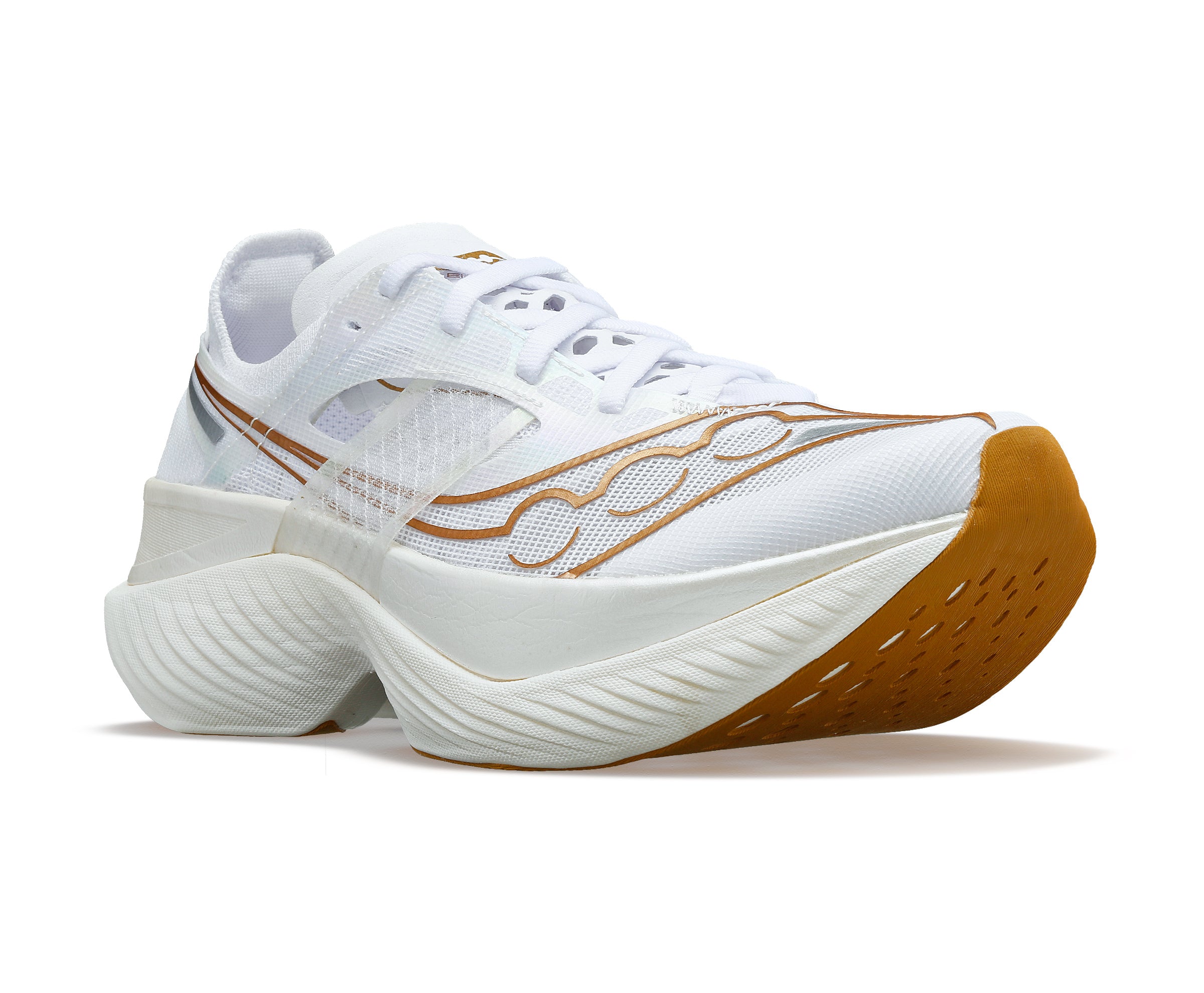 Saucony Endorphin Elite, Damen, White/Gold