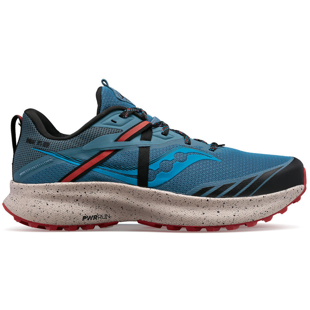 Saucony Ride 15 TR, Herren, deep sea/lava, blau/schwarz/rot