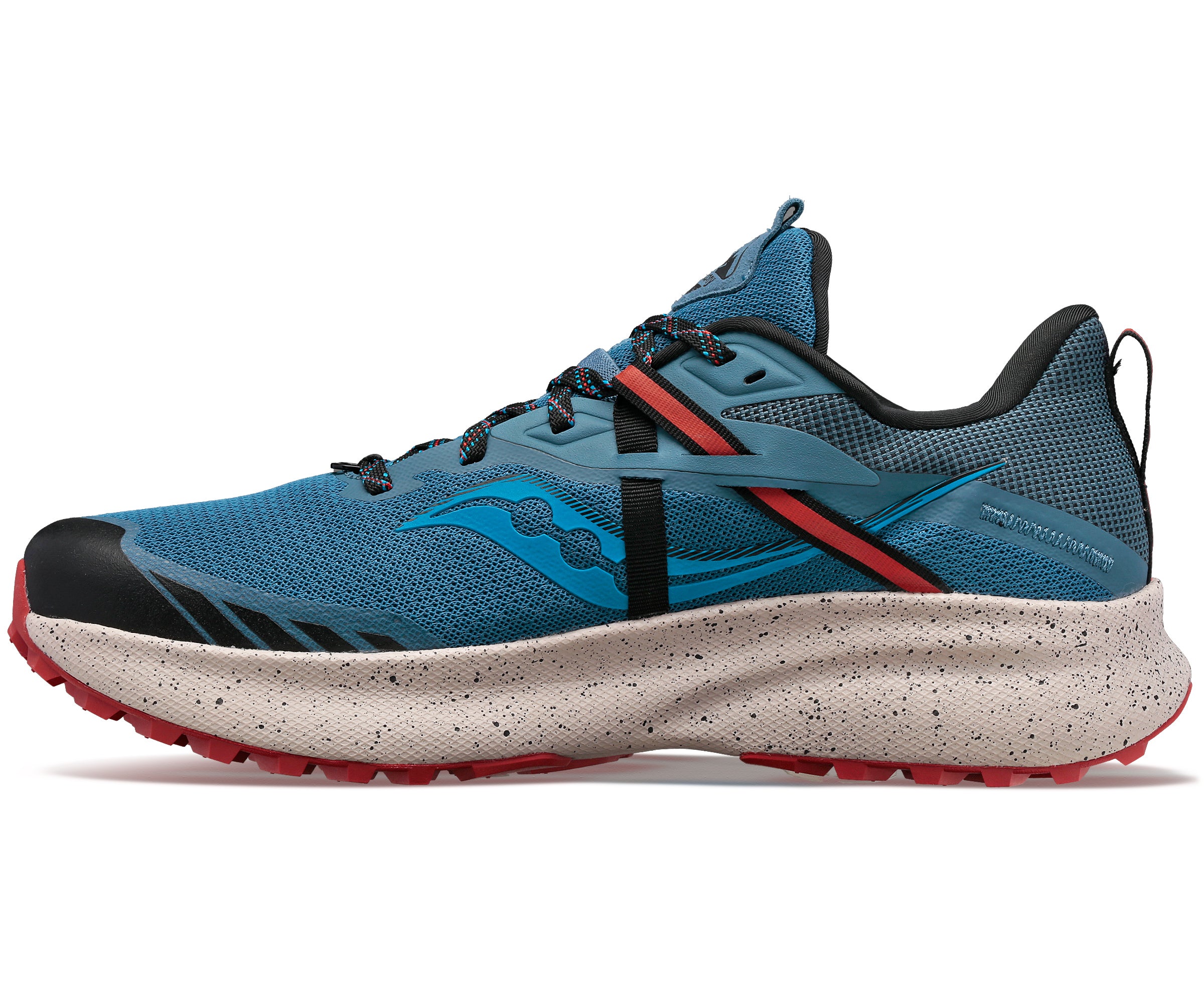 Saucony Ride 15 TR, Herren, deep sea/lava, blau/schwarz/rot