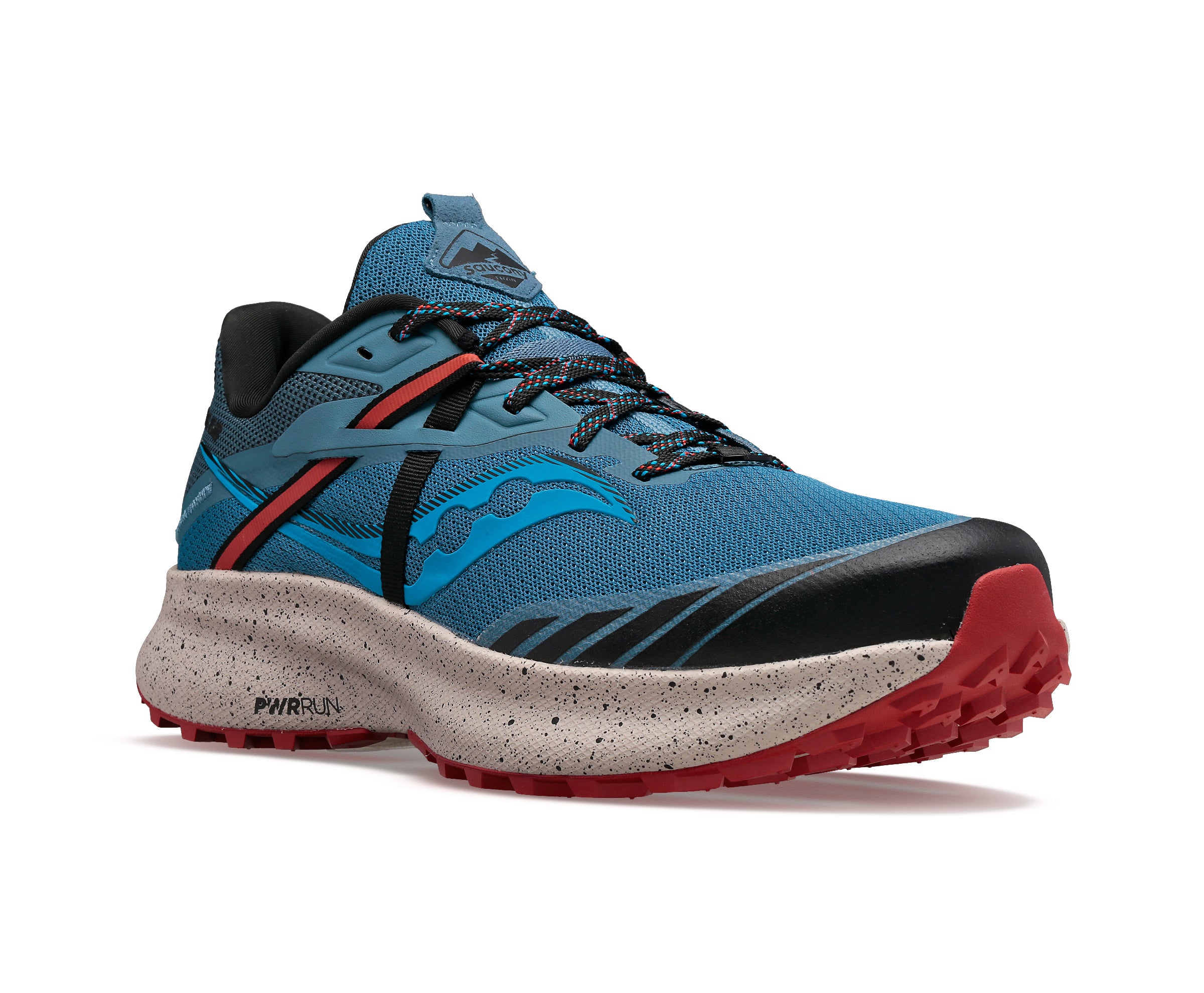 Saucony Ride 15 TR, Herren, deep sea/lava, blau/schwarz/rot