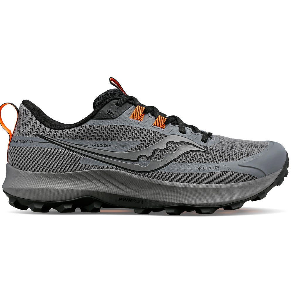 Saucony Peregrine 13 GTX, Herren, gravel/black, grau/schwarz