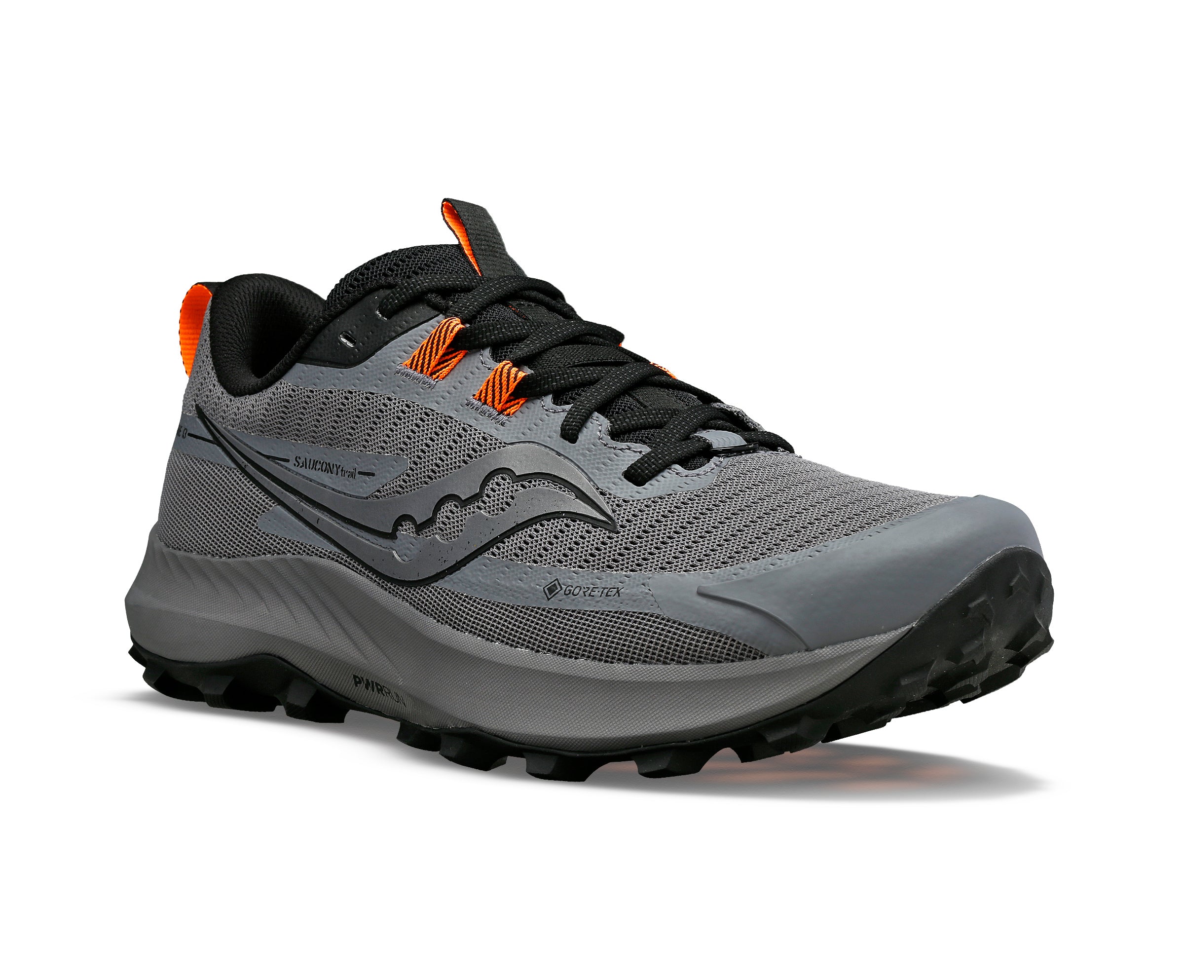 Saucony Peregrine 13 GTX, Herren, gravel/black, grau/schwarz