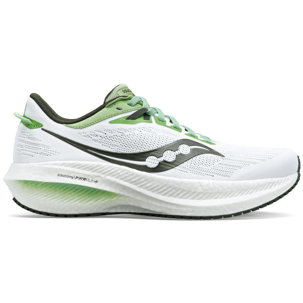 Saucony Triumph 21, Herren, white/umbra, weiß/grün