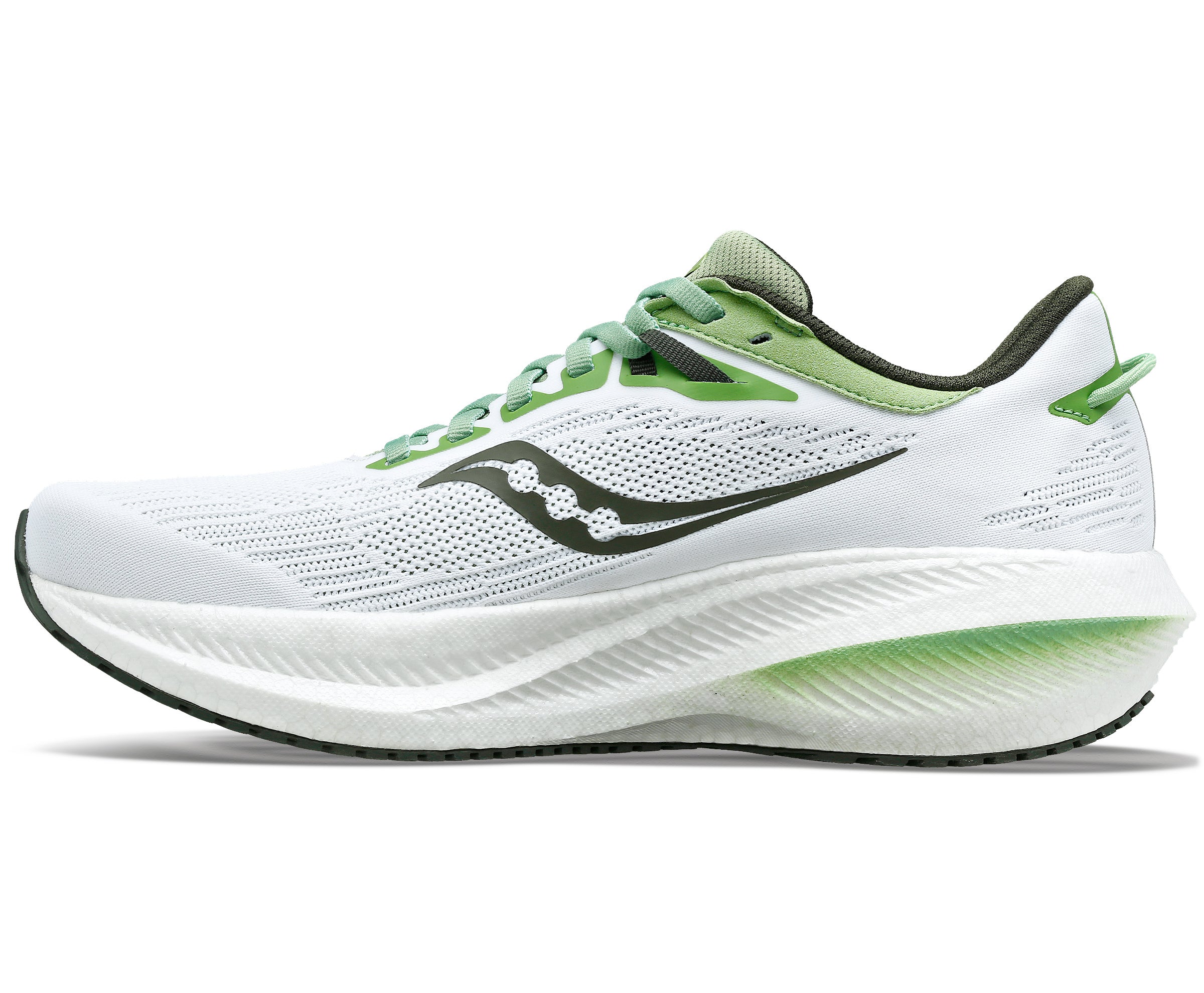 Saucony Triumph 21, Herren, white/umbra, weiß/grün