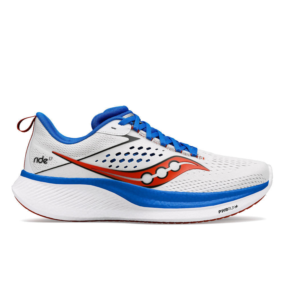 Saucony Ride 17, Herren, White/Cobalt