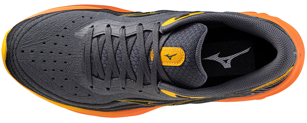 MIZUNO Wave Skyrise 5, Herren, Turbulence / Citrus / Nasturtium