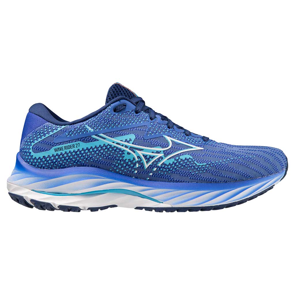 MIZUNO Wave Rider 27, Damen, Ultramarine/White/Aquarius