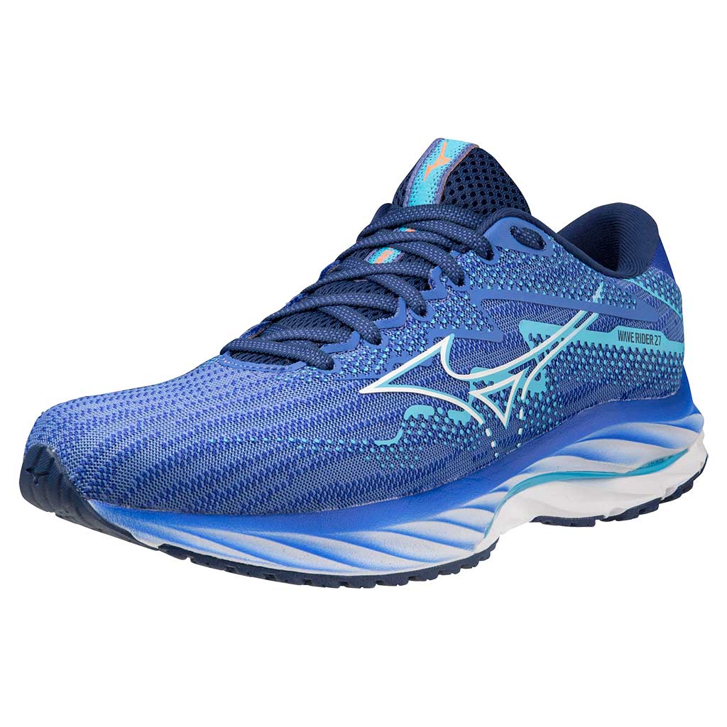 MIZUNO Wave Rider 27, Damen, Ultramarine/White/Aquarius