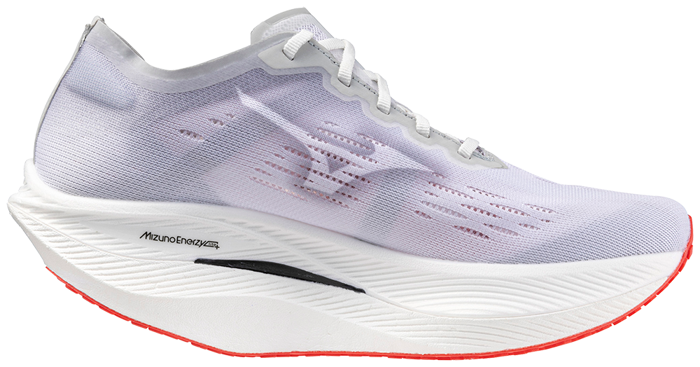 MIZUNO Wave Rebellion Pro 2, Herren, White / Harbor Mist / Cayenne