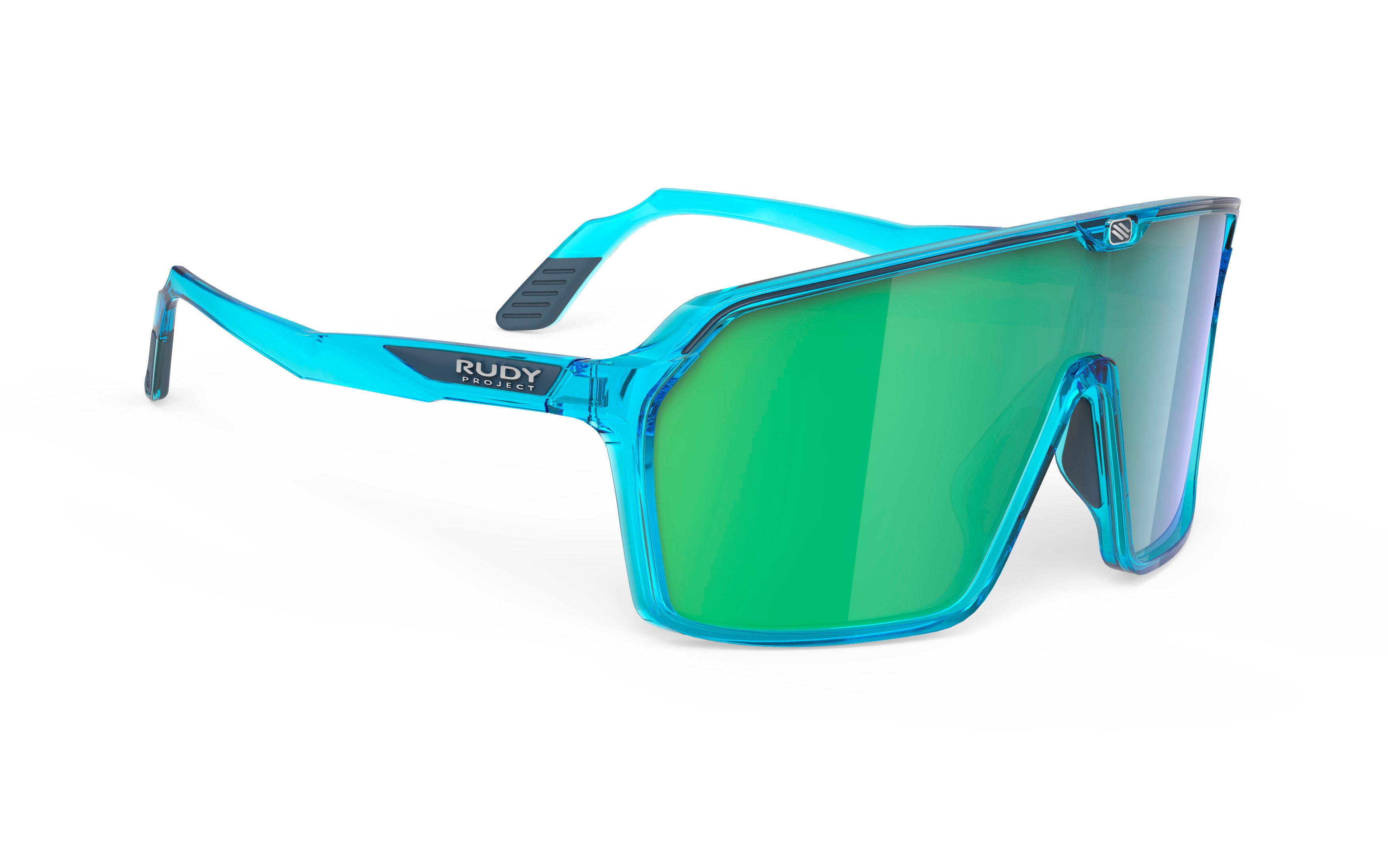 RUDY Project Sun.Spinshield Crystal Azur - Multilaser Green, Radbrille, Sportbrille, blau/grün