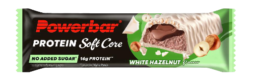 Ansicht Energieriegel weiße Schokolade Haselnuss