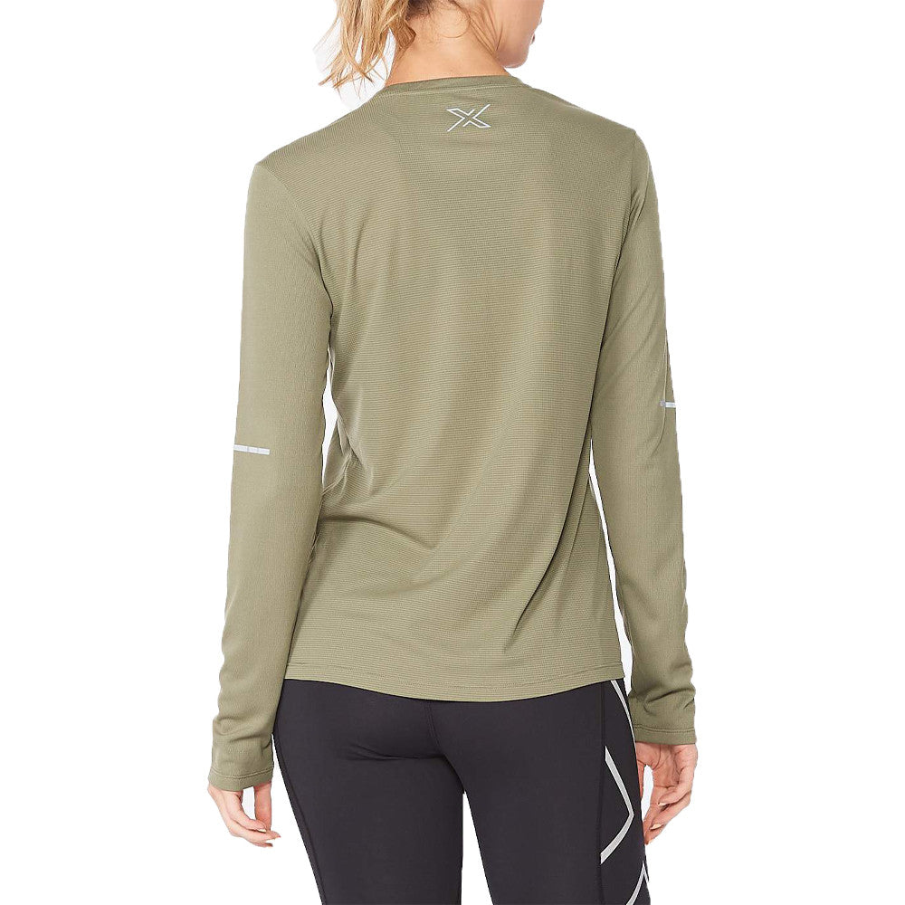 2XU Aero Longsleeve, Damen, Alpine/Silver Reflective