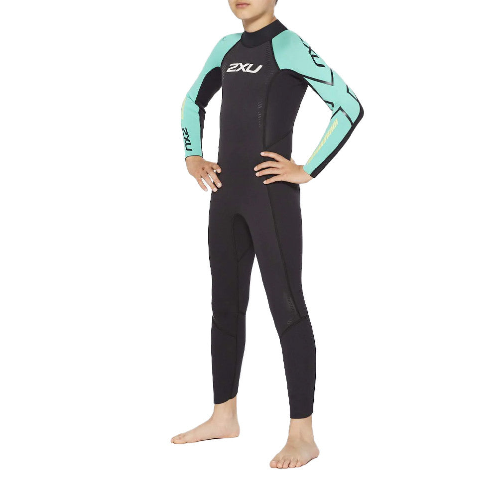 2XU Propel: Youth Wetsuit, Kinder, schwarz/türkies